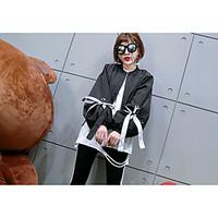 womens casualdaily cute spring trench coat solid round neck long sleev ...