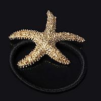 womens alloy starfish hair ring hair accessories mermaid