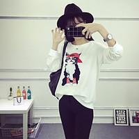 womens casualdaily simple t shirt animal print round neck long sleeve  ...