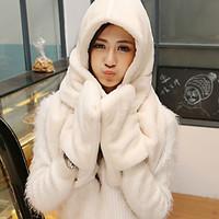 Women Faux Fur Scarf, Cute Rectangle