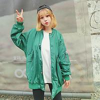 womens casualdaily simple cute street chic spring fall jacket solid st ...