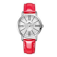 Women\'s Fashion Watch Quartz PU Band White Blue Red