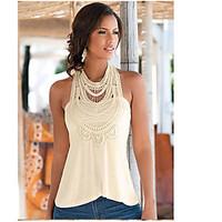 womens casualdaily sexy summer tank top solid round neck length sleeve ...