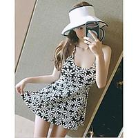 womens halter one piece lace up cotton nylon