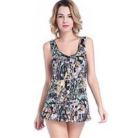 womens halter one piece boho nylon spandex pattern