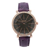 womens fashion watch quartz pu band white green pink purple