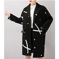 womens holiday sophisticated winter coat solid shirt collar long sleev ...