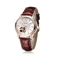 Women\'s Fashion Watch Mechanical Watch Automatic self-winding Leather Band Brown