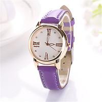 womens fashion watch quartz pu band blue green purple