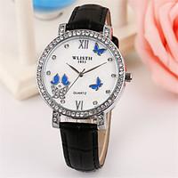 Women\'s Fashion Watch Quartz Silicone Band Casual Black White Blue