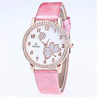 womens fashion watch quartz pu band blue red gold pink