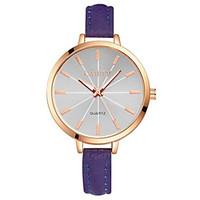 Women\'s Fashion Watch Quartz PU Band Black Blue Purple