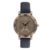 womens fashion watch quartz pu band black blue brown