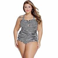 Women\'s One-piece Polyester Striped