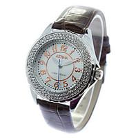 Women\'s Fashion Watch Quartz PU Band Black White Brown