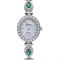 womens fashion watch quartz alloy band sparkle charm silver