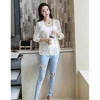 womens daily casual sexy simple short vest solid v neck long sleeve co ...