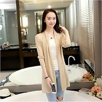 womens daily casual simple cute regular cardigan solid v neck long sle ...