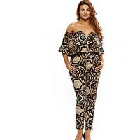 Women\'s Casual/Daily Jumpsuits, Sexy Loose Print Spring Summer