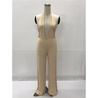 womens club jumpsuits sexy loose solid color summer