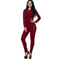 womens club holiday jumpsuits sexy vintage straight skinny solid color ...