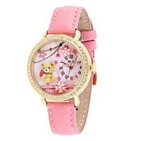 Women\'s Fashion Watch Quartz Leather Band Brown Pink