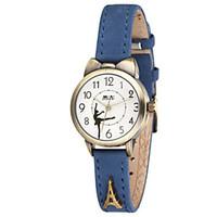 womens fashion watch quartz leather band blue brown yellow