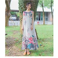 womens casualdaily simple shift dress solid floral strap maxi sleevele ...