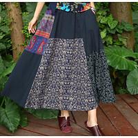 Women\'s Going out Midi Skirts Swing Print Summer