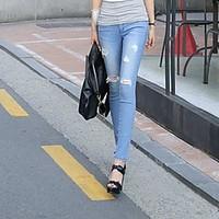 Women\'s Cotton/Denim Pant , Bodycon/Casual
