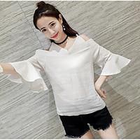 womens going out casualdaily sexy simple shirt solid striped strap sle ...