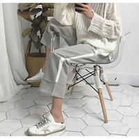 womens mid rise micro elastic sweatpants pants simple loose pure color ...