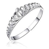 Women\'s Cuff Bracelet Rhinestone Silver Plated Fashion Crown Silver Jewelry 1pc