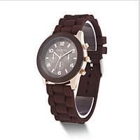 womens fashion watch quartz silicone band casual black white blue