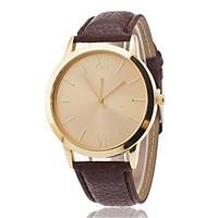 Women\'s Fashion Watch Quartz PU Band Black White Brown