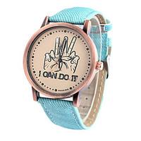 womens mens unisex fashion watch quartz fabric band casual blue