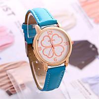 womens fashion watch chinese quartz pu band black blue green