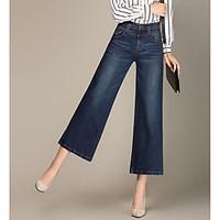 womens high rise inelastic jeans pants simple bootcut solid