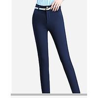 womens high rise strenchy chinos pants simple slim solid