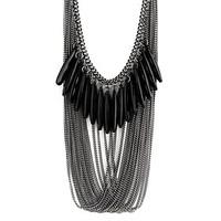 womens statement necklaces resin alloy drop fashion black jewelry part ...