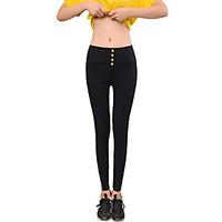 Women Solid Color Legging, Polyester