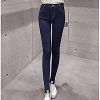 womens high rise strenchy chinos pants street chic skinny solid