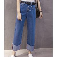 womens high rise inelastic chinos pants simple wide leg solid