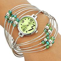 womens multi strand rings bangle design green dial quartz analog wrist ...