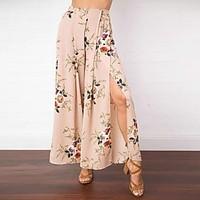 womens mid rise going out casualdaily maxi skirts swing floral spring  ...