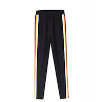 Women\'s Mid Rise Micro-elastic Chinos Sweatpants Pants, Simple Loose Slim Solid