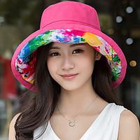 Women Foldable Travel Summer Double-sided Wear Printing Fisherman Sun Beach Hat