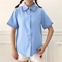 womens other casual simple t shirt solid round neck short sleeve other