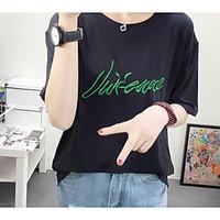 womens daily casual simple t shirt quotes sayings round neck short sle ...