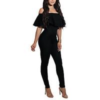 womens high rise casualdaily club holiday off the shoulder jumpsuitsse ...